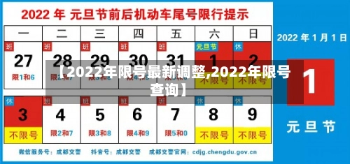 【2022年限号最新调整,2022年限号查询】