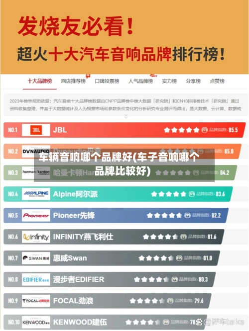 车辆音响哪个品牌好(车子音响哪个品牌比较好)