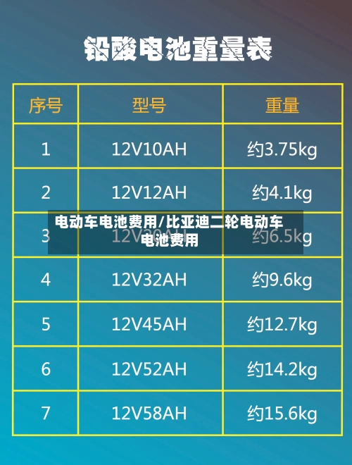 电动车电池费用/比亚迪二轮电动车电池费用