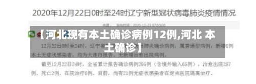 【河北现有本土确诊病例12例,河北 本土确诊】-第2张图片