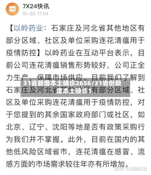 31省新增本土确诊2656/31省份新增本土确诊1-第2张图片