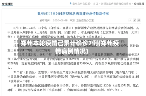 郑州本轮疫情已累计确诊7例(郑州疫情病例情况)-第2张图片