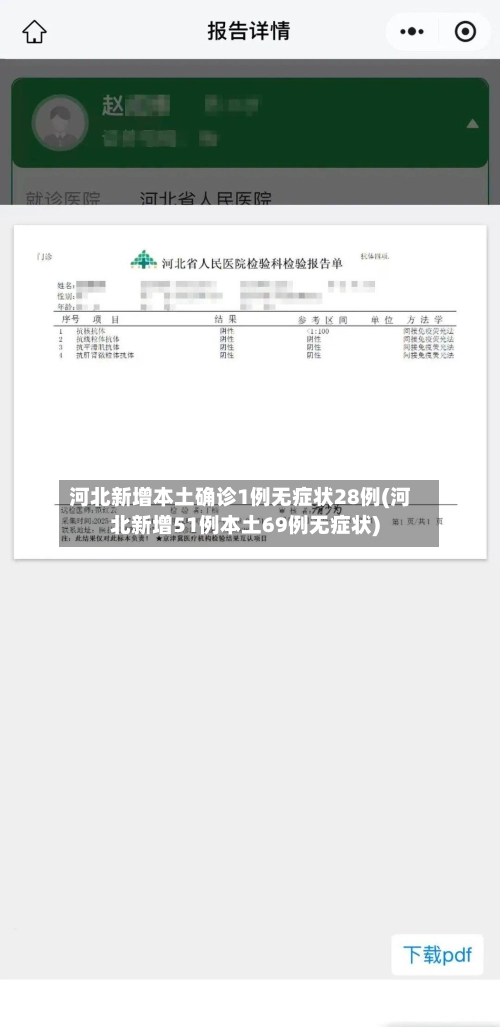 河北新增本土确诊1例无症状28例(河北新增51例本土69例无症状)