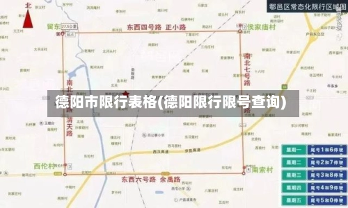德阳市限行表格(德阳限行限号查询)