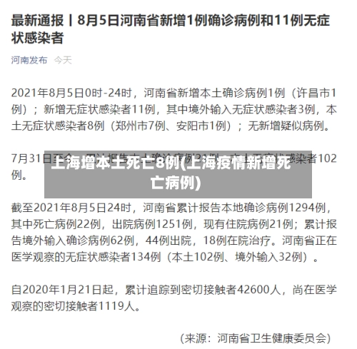 上海增本土死亡8例(上海疫情新增死亡病例)
