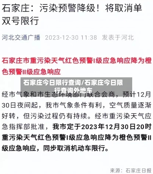 石家庄今日限行查询/石家庄今日限行查询外地车