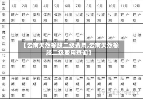 【云南天然橡胶二级费用,云南天然橡胶二级费用查询】