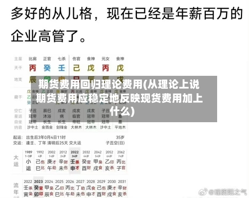 期货费用回归理论费用(从理论上说期货费用应稳定地反映现货费用加上什么)-第3张图片