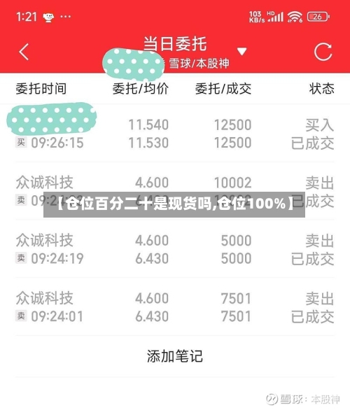 【仓位百分二十是现货吗,仓位100%】