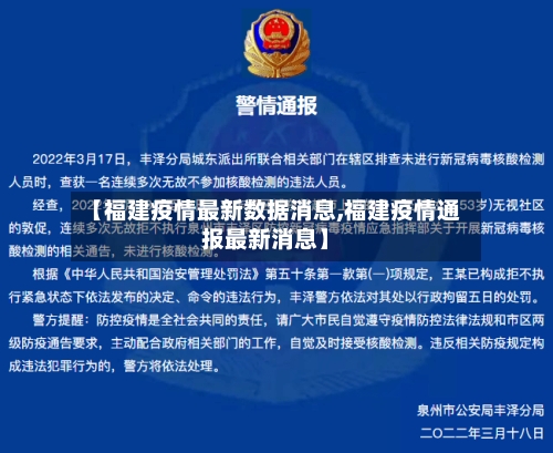 【福建疫情最新数据消息,福建疫情通报最新消息】
