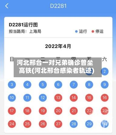 河北邢台一对兄弟确诊曾坐高铁(河北邢台感染者轨迹)-第3张图片