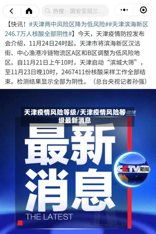 天津疫情风险等级/天津疫情风险等级最新消息
