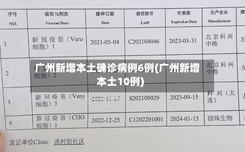 广州新增本土确诊病例6例(广州新增本土10例)-第3张图片