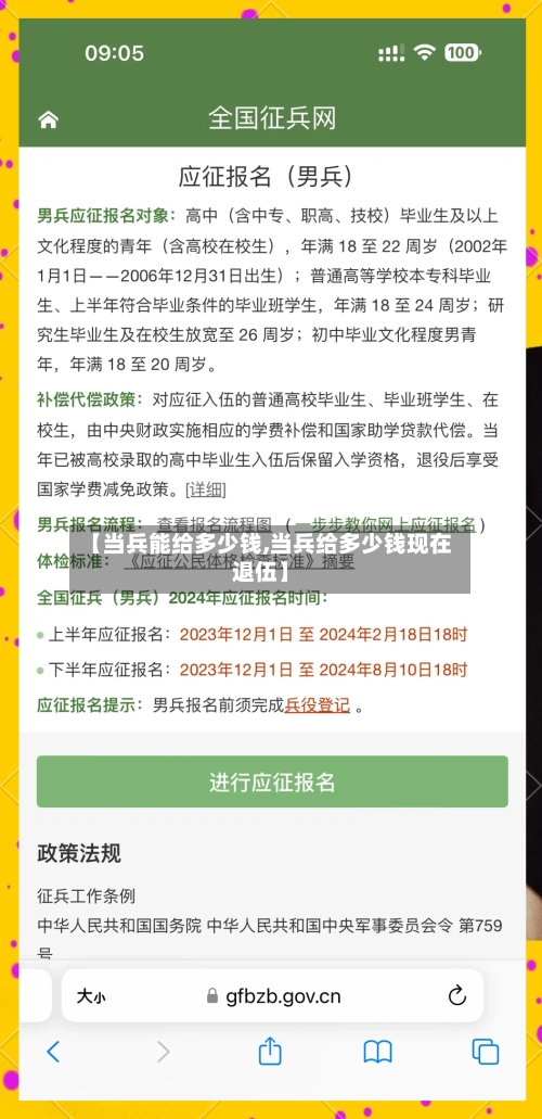 【当兵能给多少钱,当兵给多少钱现在退伍】