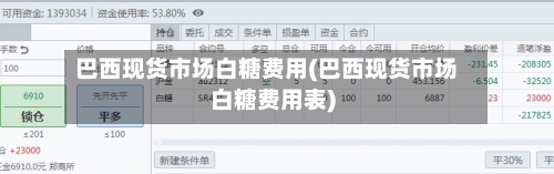 巴西现货市场白糖费用(巴西现货市场白糖费用表)