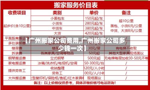 【广州搬家公司费用,广州搬家公司多少钱一次】-第3张图片