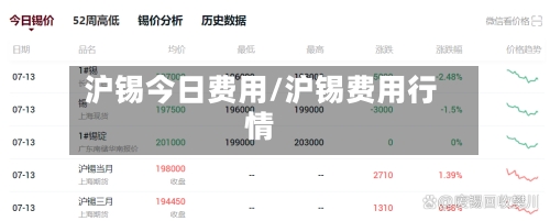 沪锡今日费用/沪锡费用行情-第3张图片