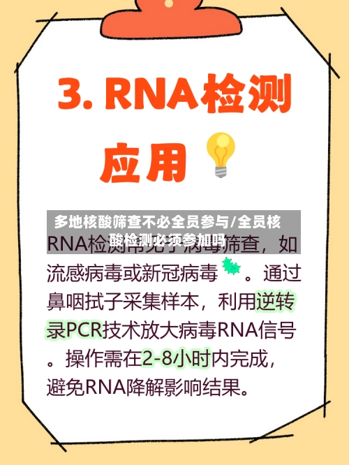 多地核酸筛查不必全员参与/全员核酸检测必须参加吗