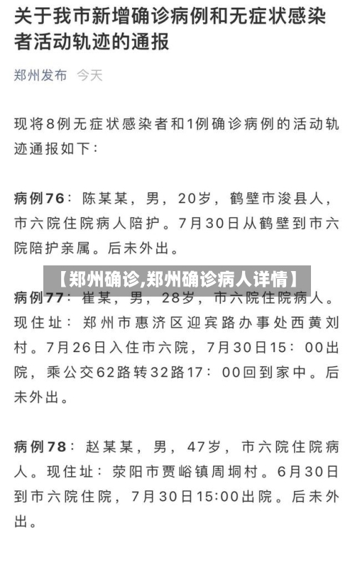 【郑州确诊,郑州确诊病人详情】-第3张图片