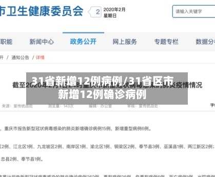 31省新增12例病例/31省区市新增12例确诊病例