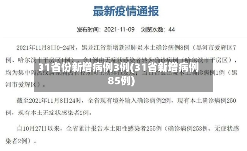 31省份新增病例3例(31省新增病例85例)