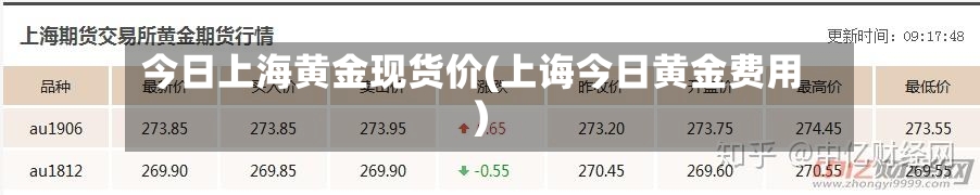 今日上海黄金现货价(上诲今日黄金费用)-第2张图片