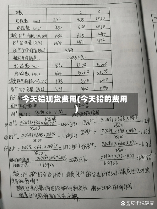 今天铅现货费用(今天铅的费用)