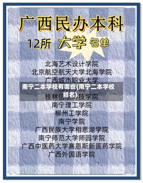 南宁二本学校有哪些(南宁二本学校排名)-第2张图片
