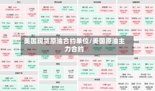美国现货原油合约单位/美国原油主力合约