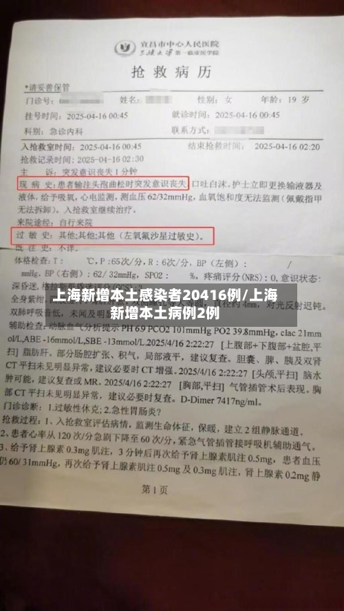 上海新增本土感染者20416例/上海新增本土病例2例