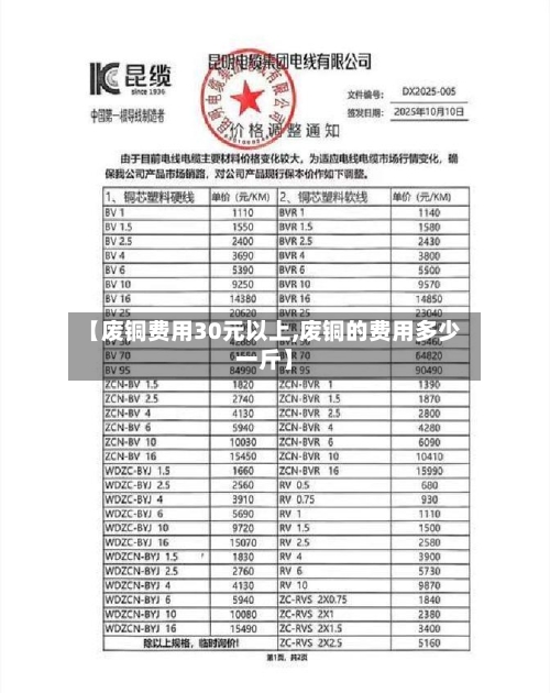 【废铜费用30元以上,废铜的费用多少一斤】