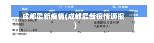 成都最新疫情(成都最新疫情通报)-第2张图片