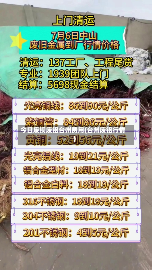 今日废铜废铝台州费用(台州废铝行情)