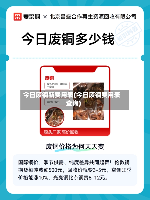 今日废铜新费用表(今日废铜费用表查询)