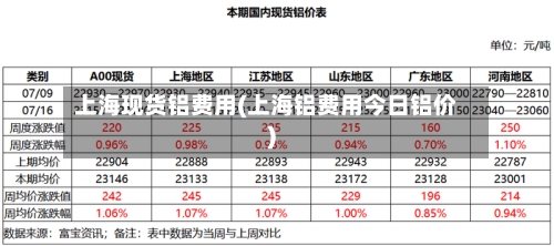 上海现货铝费用(上海铝费用今日铝价)