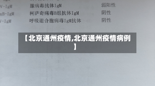 【北京通州疫情,北京通州疫情病例】-第2张图片